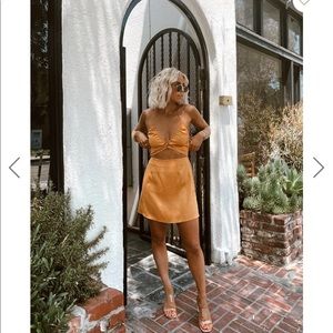 12th Tribe Gold Cut Out Dress